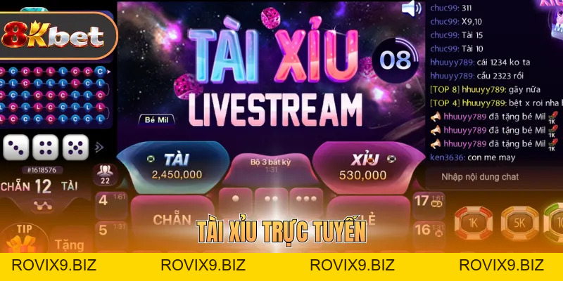 Tài Xỉu Trực Tuyến - Game Đổi Thưởng Đẳng Cấp # 1 8KBET - rovix9